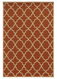 Oriental Weavers Sphinx Riviera 4770D Orange / Ivory Geometric Area Rug