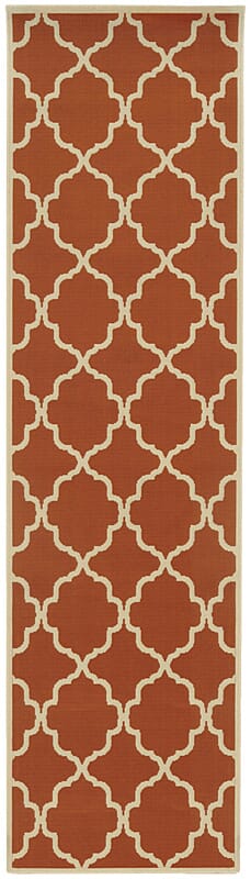 Oriental Weavers Sphinx Riviera 4770D Orange / Ivory Geometric Area Rug