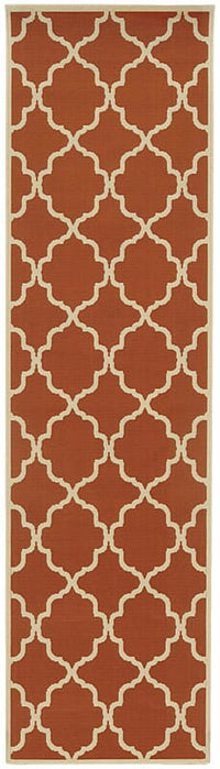 Oriental Weavers Sphinx Riviera 4770D Orange / Ivory Geometric Area Rug