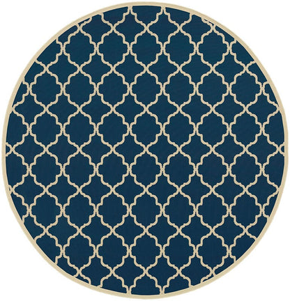 Oriental Weavers Sphinx Riviera 4770L Navy / Ivory Geometric Area Rug