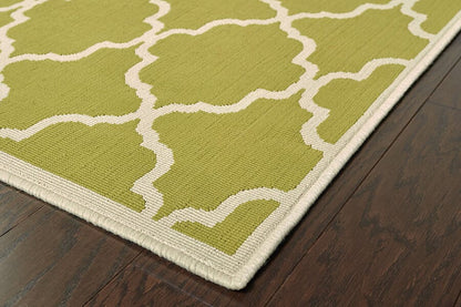 Oriental Weavers Sphinx Riviera 4770M Green / Ivory Geometric Area Rug