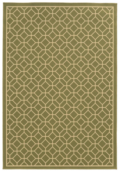 Oriental Weavers Sphinx Riviera 4771B Green / Ivory Geometric Area Rug