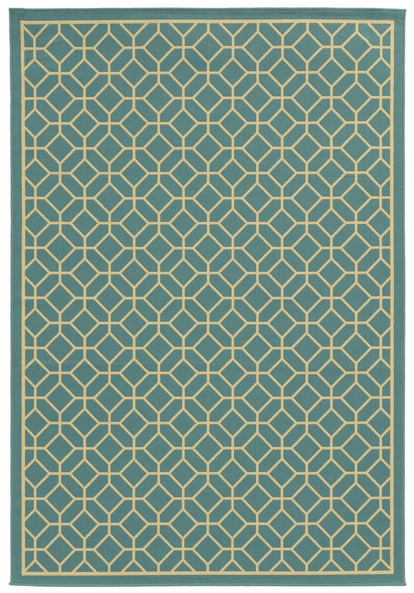 Oriental Weavers Sphinx Riviera 4771E Blue / Ivory Geometric Area Rug