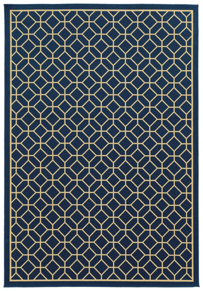 Oriental Weavers Sphinx Riviera 4771G Navy / Ivory Geometric Area Rug