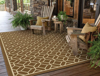 Oriental Weavers Sphinx Riviera 4771L Brown / Ivory Geometric Area Rug