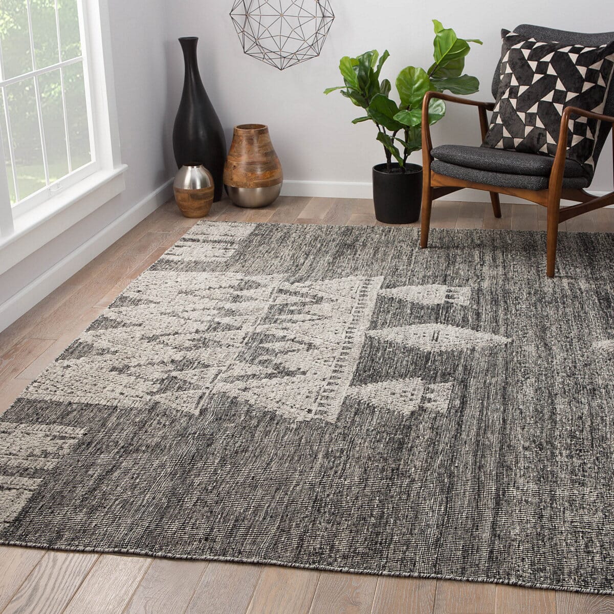 Jaipur Rize Torsby Riz01 Black Moroccan Area Rug