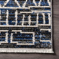 Nuloom Maisie Banded Tribal Nma1589B Blue Area Rug