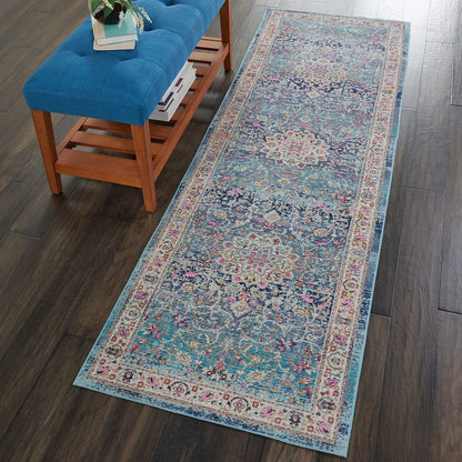 Nourison Vintage Kashan Vka01 Blue Area Rug