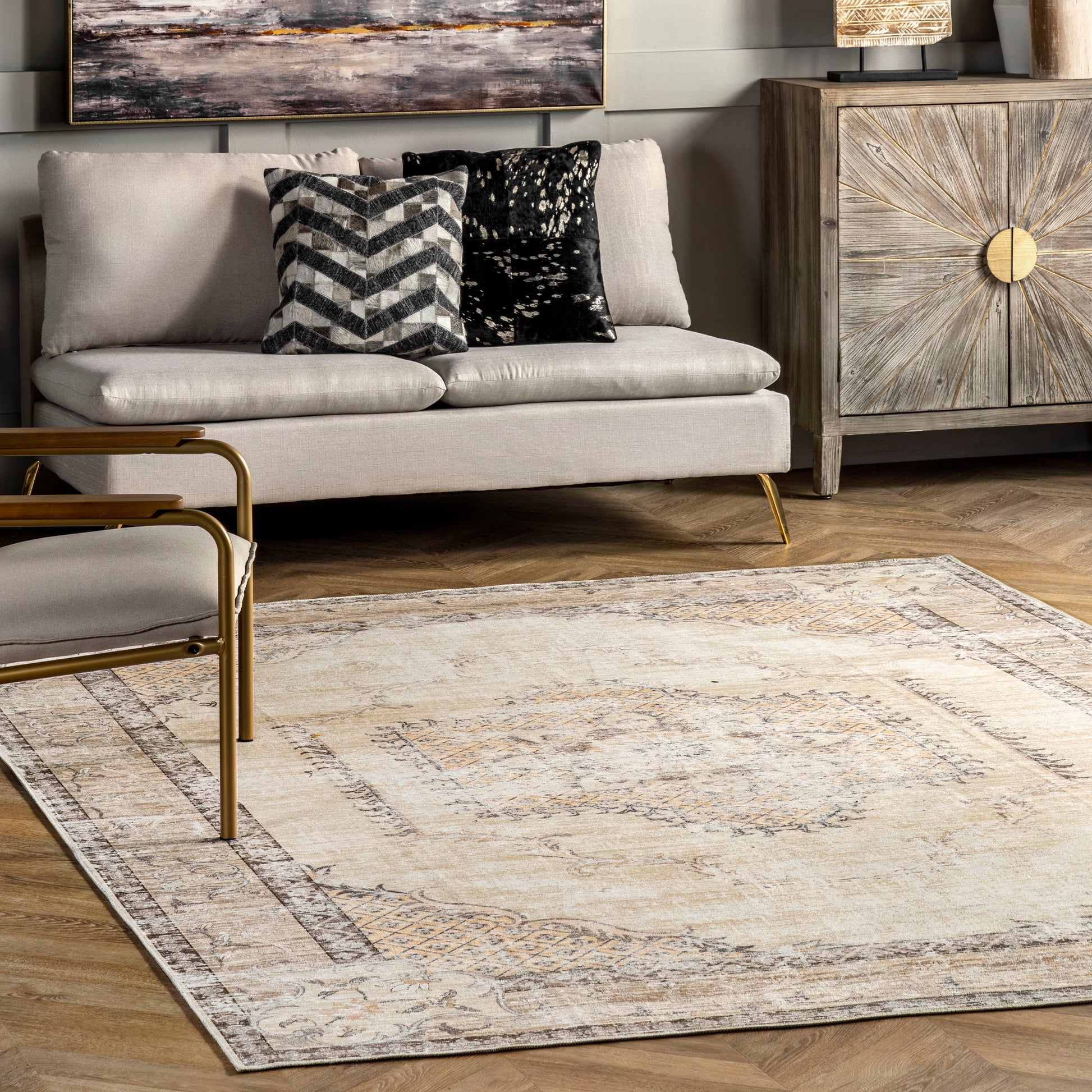 AreaRugs.com Wavaj Nwa1166A Light Gray Area Rug