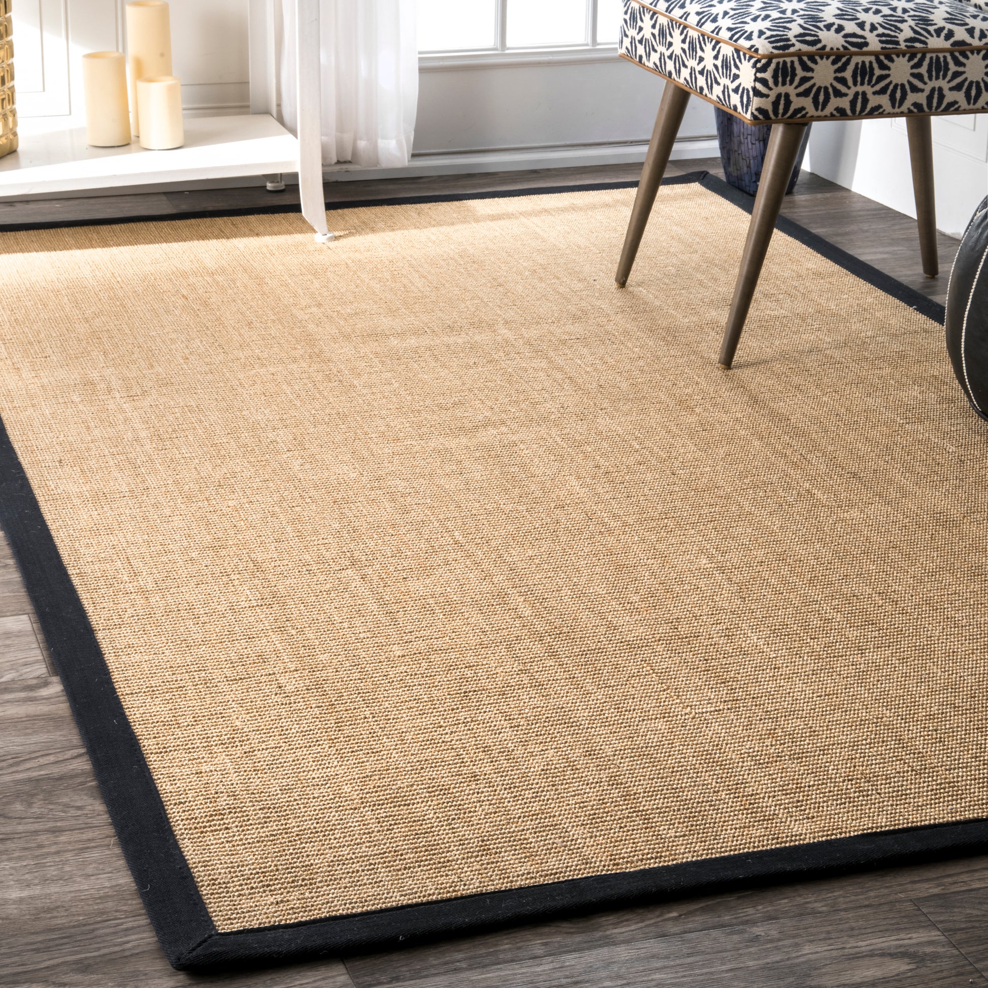 Nuloom Orsay Sisal Nor3630B Black Area Rug