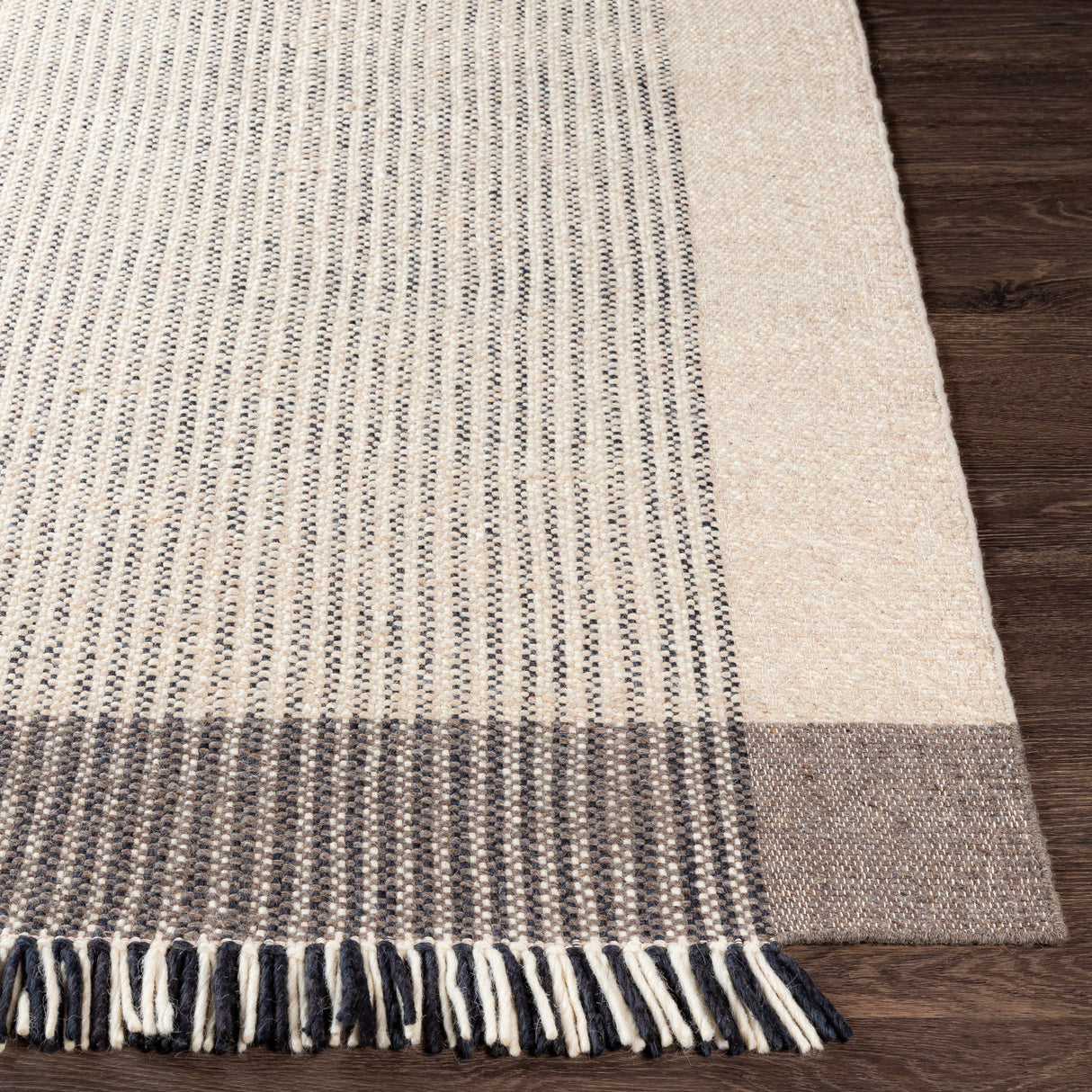 Surya Reliance Rli-2300 Charcoal, Taupe, Black, Beige Rugs.