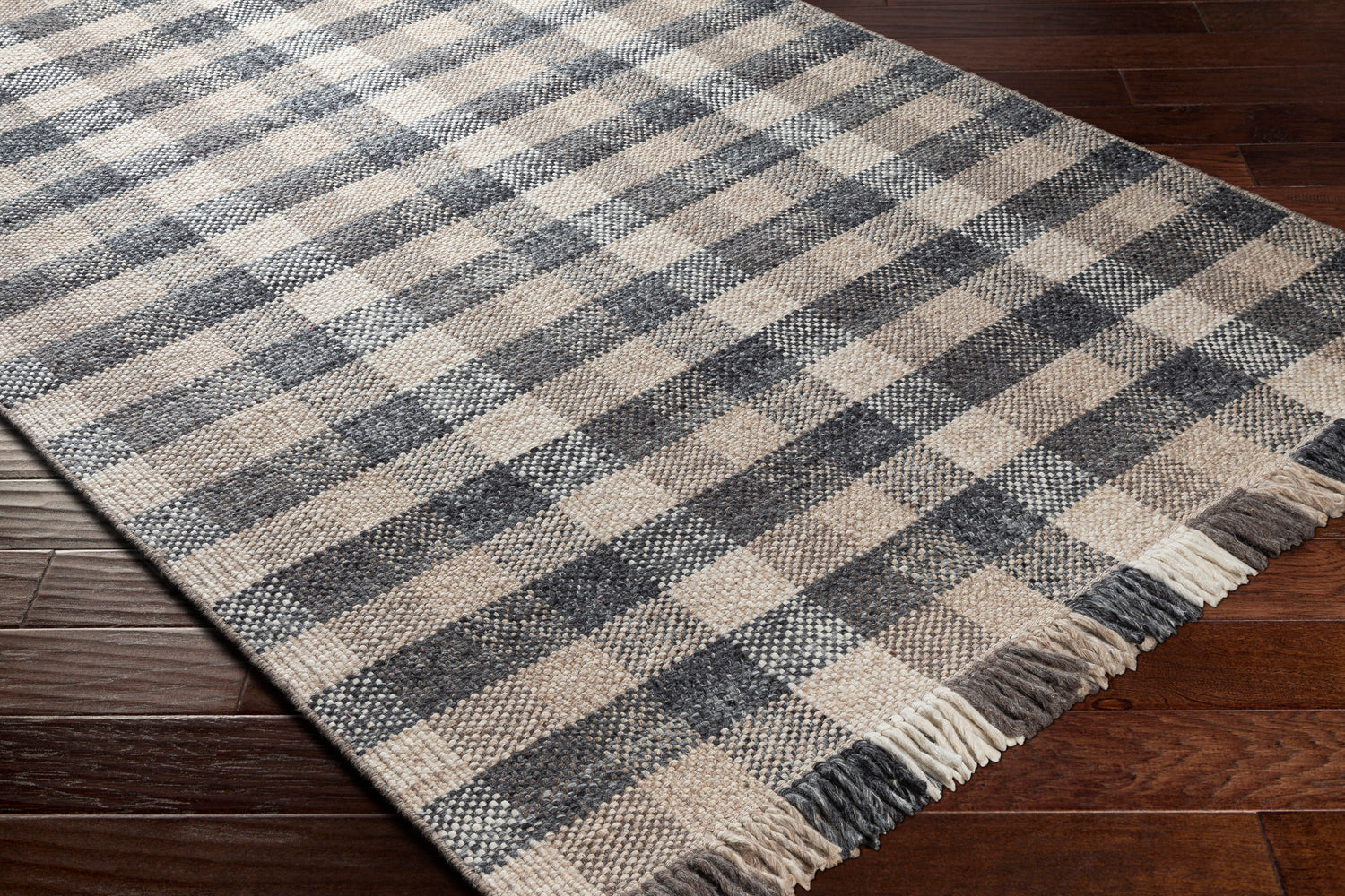 Surya Reliance Rli-2308 Charcoal, Dark Brown, Taupe, Beige Rugs.
