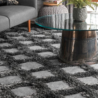 Nuloom Francene Trellis Nfr1462A Dark Gray Area Rug