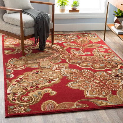 Surya Riley Rly-5020 Light Pear / Hot Cocoa Floral / Country Area Rug
