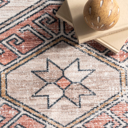 AreaRugs.com Wavaj Nwa1040D Peach Area Rug