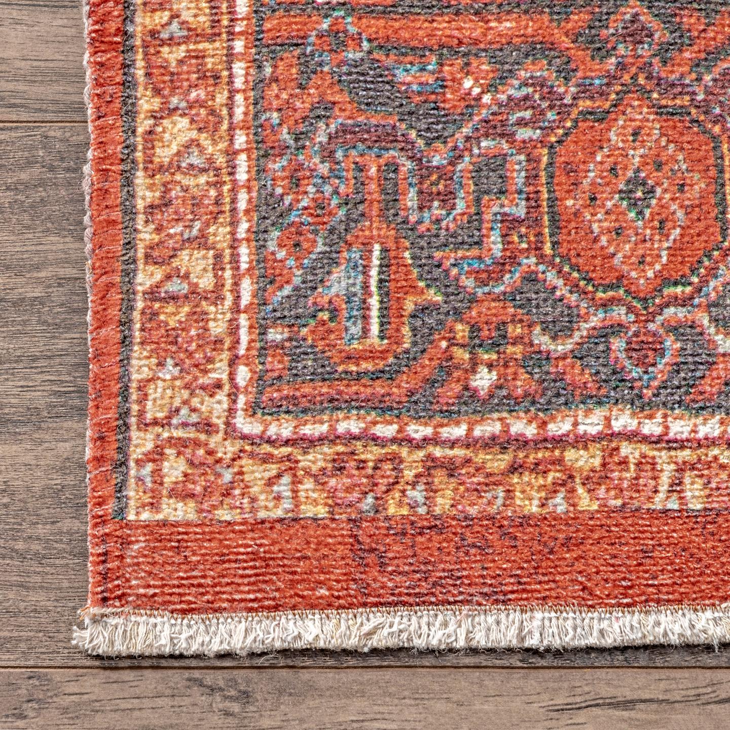 Nuloom Samina Printed Starburst Nsa2628A Rust Area Rug