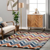 Nuloom Alissa Chevron Nal2922A Beige Area Rug