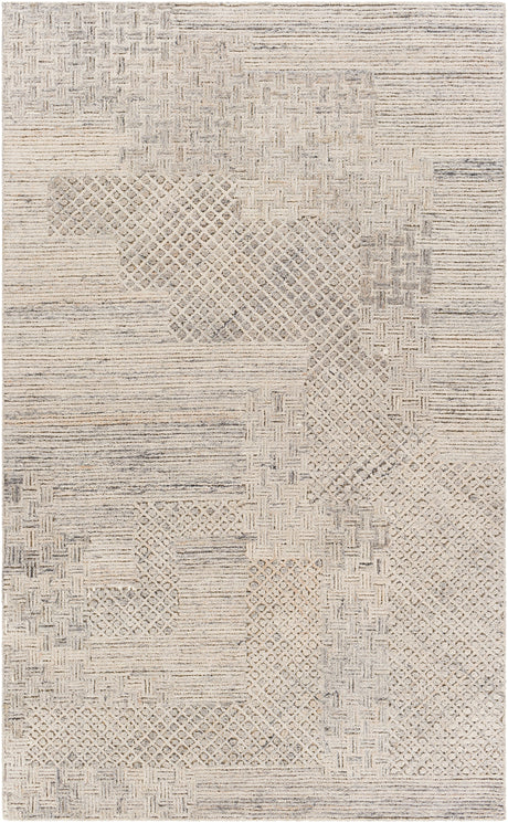 Surya Rosario Roa-2304 Charcoal, Medium Gray, Taupe, Beige Rugs.