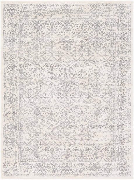 Surya Roma Rom-2300 White, Medium Gray Rugs.