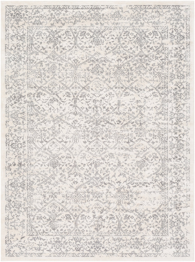 Surya Roma Rom-2300 White, Medium Gray Rugs.