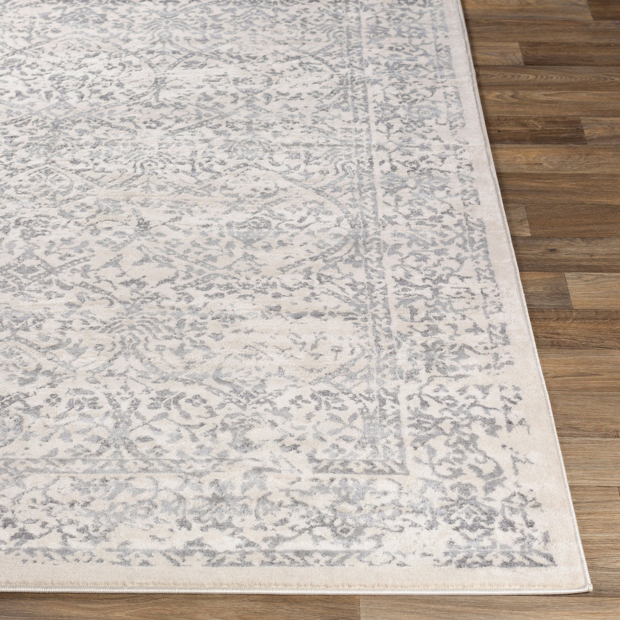 Surya Roma Rom-2300 White, Medium Gray Rugs.