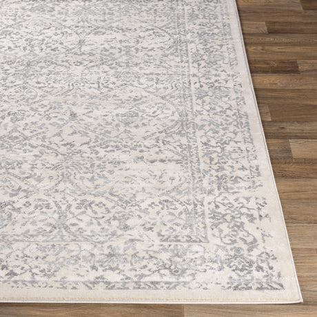 Surya Roma Rom-2300 White, Medium Gray Rugs.