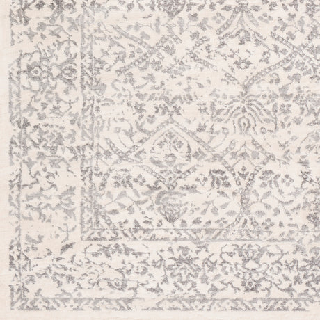 Surya Roma Rom-2300 White, Medium Gray Rugs.