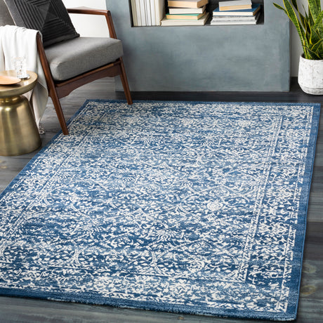 Surya Roma Rom-2301 Navy, Denim, Cream Rugs.