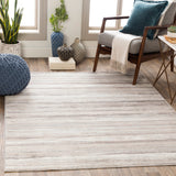 Surya Roma Rom-2306 Medium Gray, Tan, Camel, White Rugs.