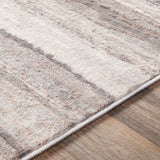 Surya Roma Rom-2306 Medium Gray, Tan, Camel, White Rugs.