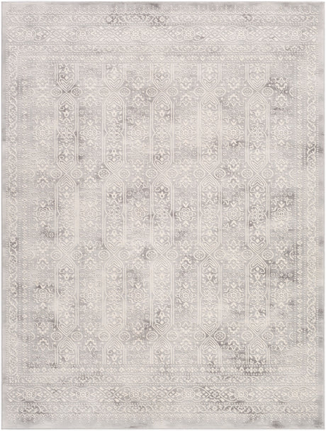 Surya Roma Rom-2307 White, Light Gray, Medium Gray Rugs.