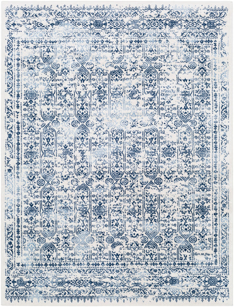 Surya Roma Rom-2309 Dark Blue, Denim, White Rugs.