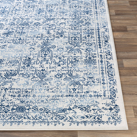 Surya Roma Rom-2309 Dark Blue, Denim, White Rugs.