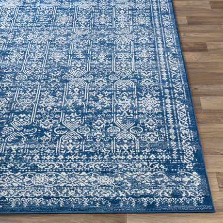 Surya Roma Rom-2310 Dark Blue, Denim, White Rugs.