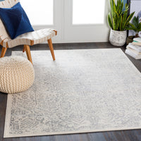 Surya Roma Rom-2314 Medium Gray, Light Gray, White Area Rug