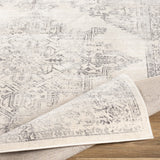 Surya Roma Rom-2322 White, Light Gray, Medium Gray Rugs.