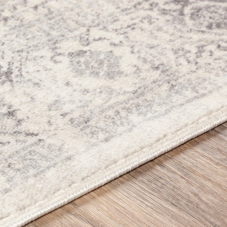 Surya Roma Rom-2322 White, Light Gray, Medium Gray Rugs.