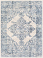 Surya Roma Rom-2323 White, Light Gray, Dark Blue, Medium Gray Rugs.