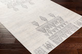Surya Roma Rom-2325 White, Light Gray, Medium Gray Rugs.