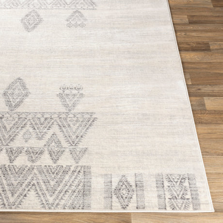 Surya Roma Rom-2325 White, Light Gray, Medium Gray Rugs.