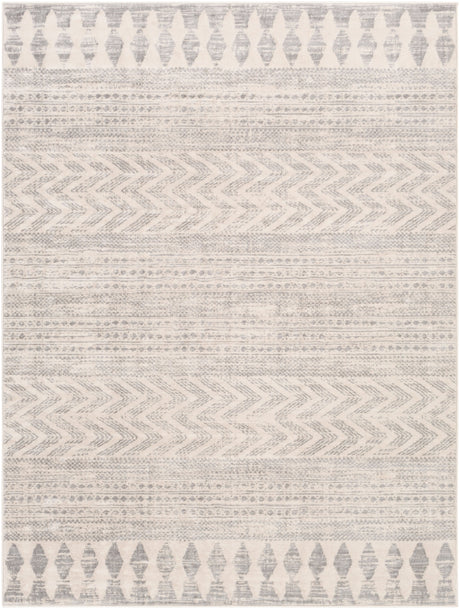 Surya Roma Rom-2329 White, Light Gray, Medium Gray Rugs.