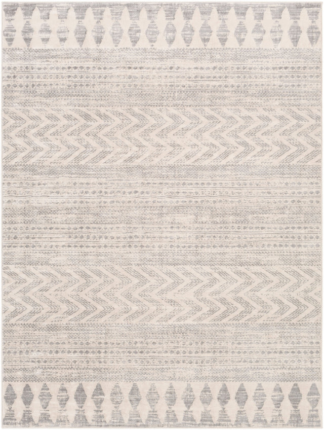 Surya Roma Rom-2329 White, Light Gray, Medium Gray Rugs.