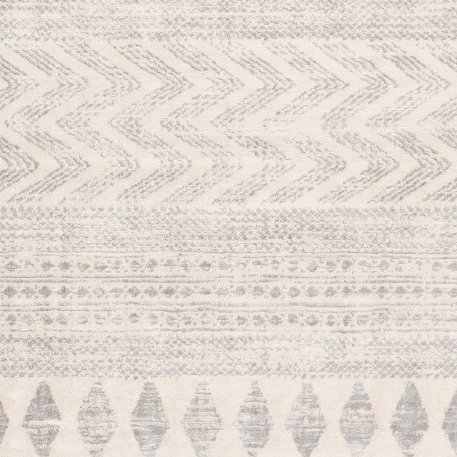 Surya Roma Rom-2329 White, Light Gray, Medium Gray Rugs.