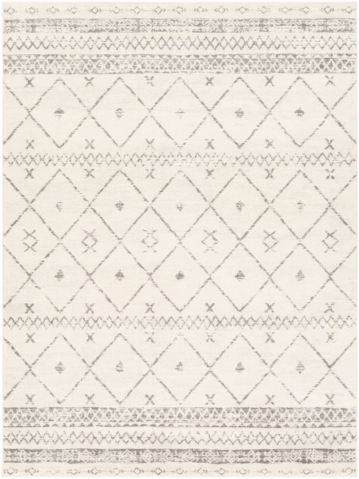 Surya Roma Rom-2338 White, Medium Gray Rugs.