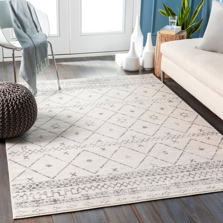 Surya Roma Rom-2338 White, Medium Gray Rugs.