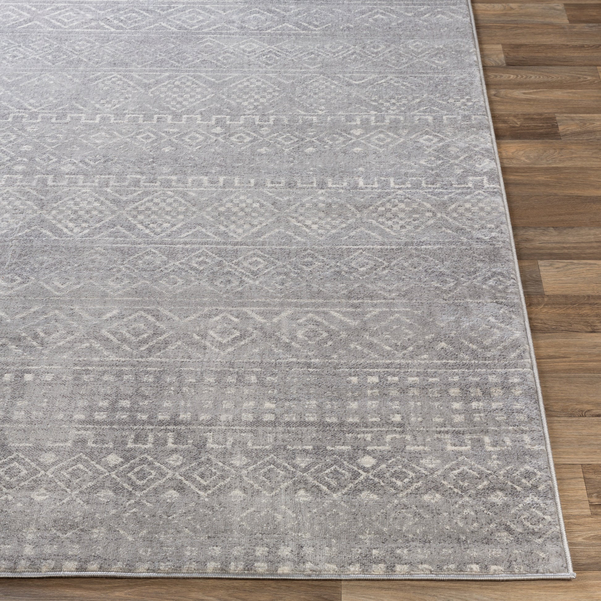 Surya Roma Rom-2340 Medium Gray, Light Gray, White Area Rug