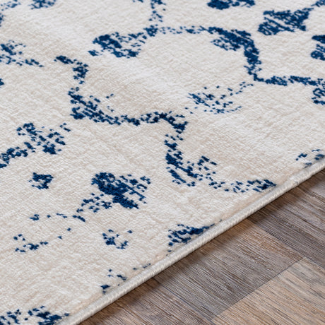 Surya Roma Rom-2342 Dark Blue, White Rugs.