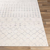 Surya Roma Rom-2343 White, Light Gray, Medium Gray Rugs.