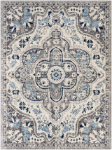 Surya Roma Rom-2359 Navy, Light Gray, Cream, Medium Gray Rugs.