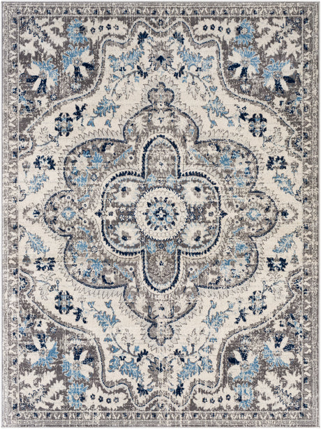 Surya Roma Rom-2359 Navy, Light Gray, Cream, Medium Gray Rugs.